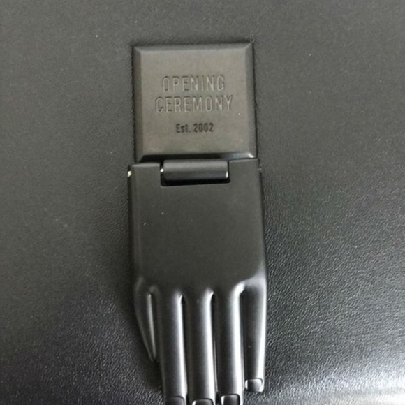 💕OPENING CEREMONY💕 Nokki  Leather Hand Clasp Clutch Bag Black NWT - Picture 5 of 8